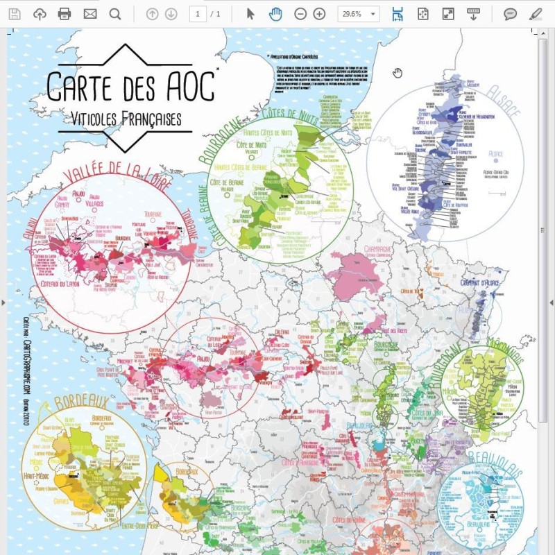 Numerique - Carte des AOC de France